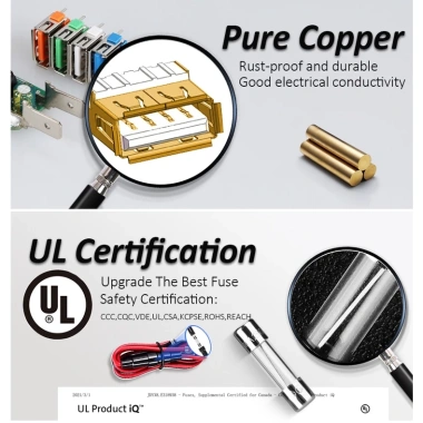 Bảng điều khiển công tắc rocker 5 gang 66W 12V/24V LED vôn kế QC3.0 PD USB kép cho xe hơi RV thuyền 6 Bảng điều khiển công tắc rocker 5 gang 66W 12V/24V LED vôn kế QC3.0 PD USB kép cho xe hơi RV thuyền 6