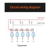 Bảng điều khiển công tắc rocker 5 gang 66W 12V/24V LED vôn kế QC3.0 PD USB kép cho xe hơi RV thuyền 8