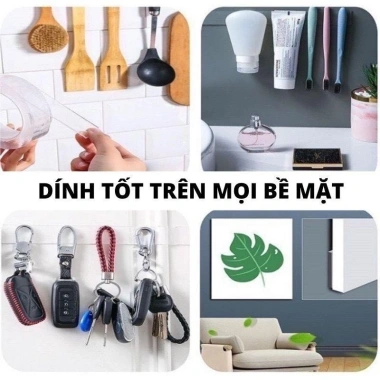 Băng dính 2 mặt siêu dính Nano trong suốt 3cm x 3m - Dính mọi bề mặt ms420 5