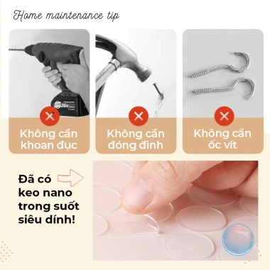 Băng dính 2 mặt siêu dính tròn 100 chấm 1-1.5cm trong suốt HOA GẠO giá chỉ 18.000đ 2