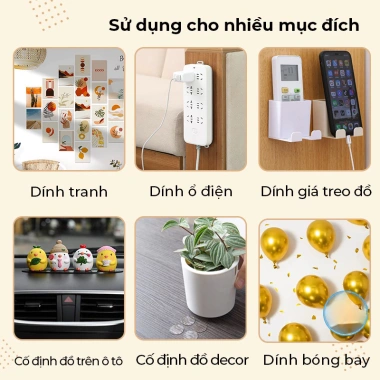 Băng dính 2 mặt siêu dính tròn 100 chấm 1-1.5cm trong suốt HOA GẠO giá chỉ 18.000đ 6