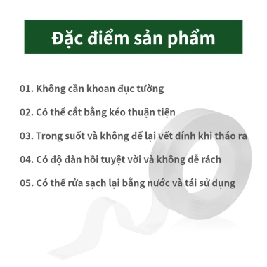 Băng dính 2 mặt trong suốt Skora Hàn Quốc nano 2mm siêu dính, đa năng, bảo hành 6 tháng - Giá 142.000₫ 4