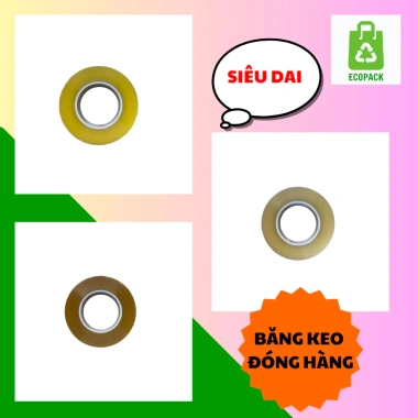Băng dính cuộn 1kg lõi nhựa 2.4mm Giá siêu tiết kiệm 23.000 VNĐ độ bám cao đa năng cho mọi công việc 7