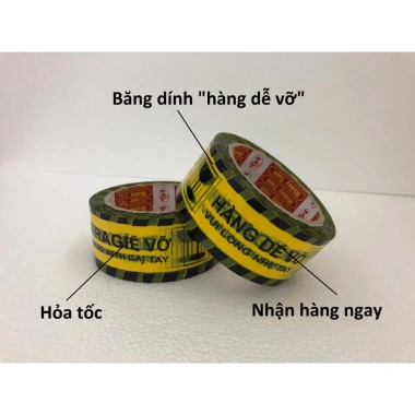 Băng dính dễ vỡ lõi giấy 3 ly 200g, cuộn 0.2kg, đóng thùng xốp, carton, 25.000₫ 3