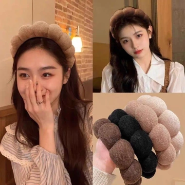 Băng đô bện đơn giản tiện dụng, phụ kiện hỗ trợ rửa mặt, giao nhanh địa phương 4
