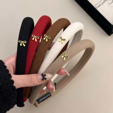 Băng Đô Bờm Tóc Nỉ Đính Nơ Tiểu Thư 1.5cm Giá Ưu Đãi 65k - Nhẹ Nhàng, Dễ Đặt