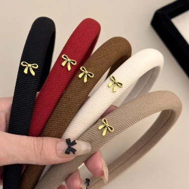 Băng Đô Bờm Tóc Nỉ Đính Nơ Tiểu Thư 1.5cm Giá Ưu Đãi 65k - Nhẹ Nhàng, Dễ Đặt