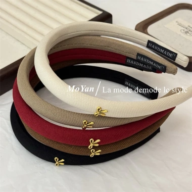 Băng Đô Bờm Tóc Nỉ Đính Nơ Tiểu Thư 1.5cm Giá Ưu Đãi 65k - Nhẹ Nhàng, Dễ Đặt