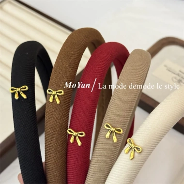 Băng Đô Bờm Tóc Nỉ Đính Nơ Tiểu Thư 1.5cm Giá Ưu Đãi 65k - Nhẹ Nhàng, Dễ Đặt