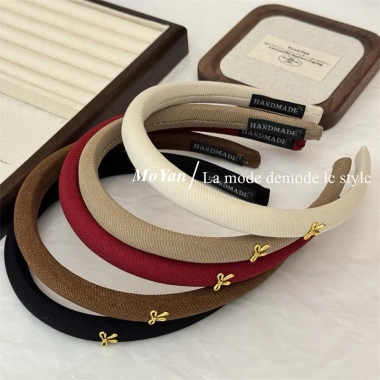 Băng Đô Bờm Tóc Nỉ Đính Nơ Tiểu Thư 1.5cm Giá Ưu Đãi 65k - Nhẹ Nhàng, Dễ Đặt