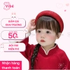 Băng đô cài tóc bé gái ViBe vải lấp lánh sang trọng, phụ kiện Tết giá 32.500 VND