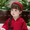 Băng đô cài tóc bé gái ViBe vải lấp lánh sang trọng, phụ kiện Tết giá 32.500 VND 4