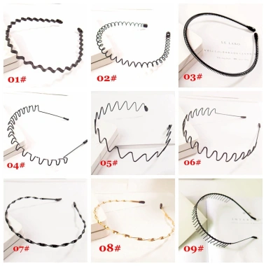 Băng đô cài tóc kim loại đen thể thao sành điệu cho nam nữ - Giá 22.572 VND 2