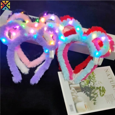 Băng Đô Cài Tóc Mickey Tai Chuột Đèn LED Sáng Rực Độc Đáo, Giá 34.508đ