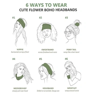 Băng Đô Co Giãn Cotton Rộng – Vải Sọc Đàn Hồi, Turban Quấn Tóc Nữ, Headwrap Phụ Kiện Thời Trang 3