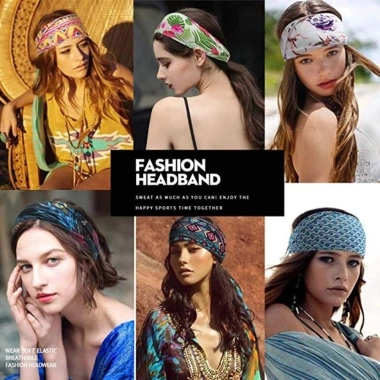 Băng Đô Co Giãn Cotton Rộng – Vải Sọc Đàn Hồi, Turban Quấn Tóc Nữ, Headwrap Phụ Kiện Thời Trang 7