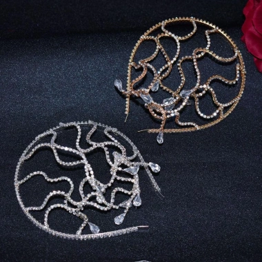Băng đô đá uốn cong SEIZ6O - Vương miện cô dâu lễ hội, tiara pha lê, chỉ 189k