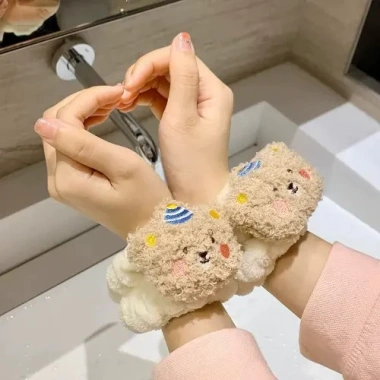 Băng Đô Đeo Tay Rửa Mặt Đa Năng Họa Tiết Động Vật Đáng Yêu Mềm Chống Ướt Áo Giá 27.900 VND