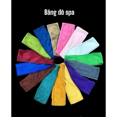 Băng Đô Dinh Nhám Spa - Quấn Đầu Đẹp, Thêu Logo Theo Yêu Cầu, Giá 9.998