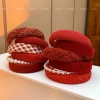Băng Đô Đỏ Đô Nhung Tweed - Bờm Tóc Mấn Ngày Tết Yong, Giá chỉ 4.409 VND