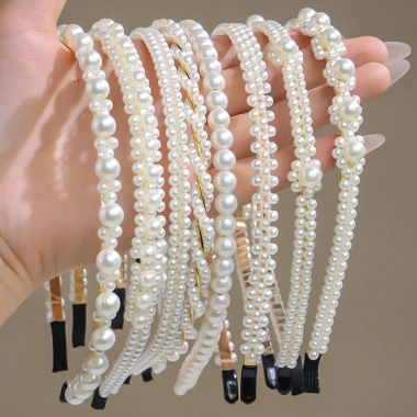 Băng Đô hạt Y2K cá tính - Cặp kẹp nơ thời trang cho tóc nữ, chỉ 22.500đ