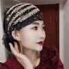 Băng đô hoa lông vũ phong cách mùa hè, túi hoa sau, mũ đế, ren nhẹ, che đầu thoáng mát 5