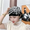 Băng đô hoa lông vũ phong cách mùa hè, túi hoa sau, mũ đế, ren nhẹ, che đầu thoáng mát 6