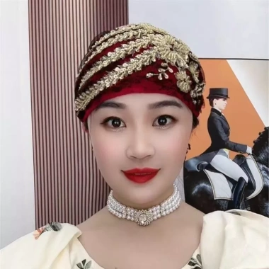 Băng đô hoa lông vũ phong cách mùa hè, túi hoa sau, mũ đế, ren nhẹ, che đầu thoáng mát