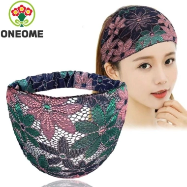 Băng đô hoa lưới ONEOME ren rỗng chống trượt, vòng buộc tóc phong cách Hàn Quốc, quấn đầu rộng - Giá ưu đãi 39.204 VND