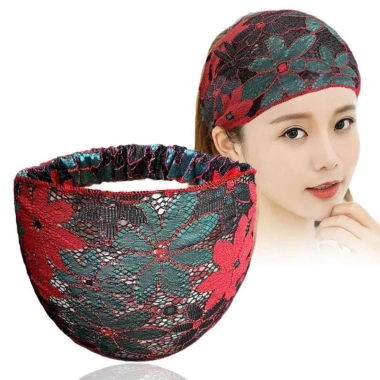 Băng đô hoa lưới ONEOME ren rỗng chống trượt, vòng buộc tóc phong cách Hàn Quốc, quấn đầu rộng - Giá ưu đãi 39.204 VND