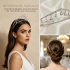 Băng đô kim cương giả Water Drop Queen Crown MAOYE66SY - Tiara hai lớp sang trọng, dangles bạc pha lê, giá 177.120 VND 3