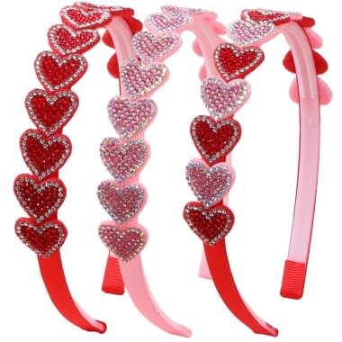 Băng đô lấp lánh SMILE kim cương giả, hình trái tim đỏ dễ thương cho nữ, giá 82.080đ