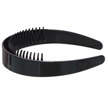 Băng Đô Nhựa Đen 2.5cm Chống Trượt Có Răng Lược - DIY Trang Điểm Nữ 43.740₫