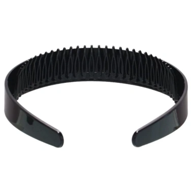 Băng Đô Nhựa Đen 2.5cm Chống Trượt Có Răng Lược - DIY Trang Điểm Nữ 43.740₫