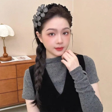 Băng đô nhung sang trọng có răng - Phụ kiện tóc chống trượt cho nữ, thanh lịch, chỉ 40.700₫ 4