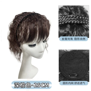 Băng Đô Nổ Một Mảnh Mô Phỏng Tóc Trán và Sideburns Siêu Vô Hình Nhẹ Tóc Trắng Bao 1LOX Giá Ưu Đãi