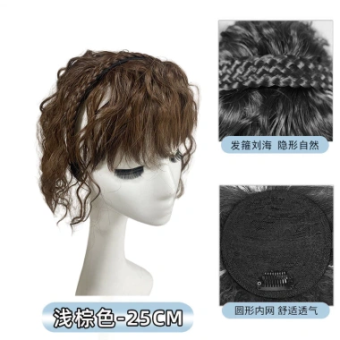 Băng Đô Nổ Một Mảnh Mô Phỏng Tóc Trán và Sideburns Siêu Vô Hình Nhẹ Tóc Trắng Bao 1LOX Giá Ưu Đãi