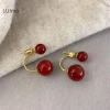 Băng Đỏ Nơ Vintage cho Nữ Bông Tai Hàn Quốc INS, Thiết Kế Đơn Giản, Giá 32.780₫ 4