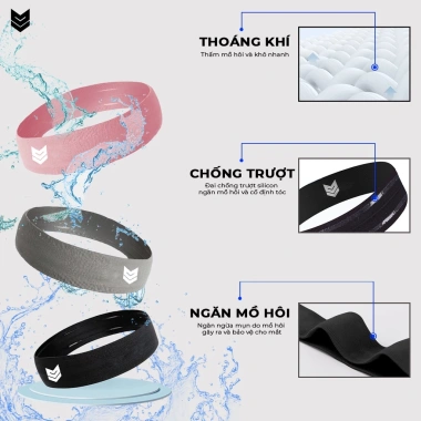 Băng đô Redikick chống trượt, chặn mồ hôi - phù hợp bóng rổ, pickleball, gym, chạy bộ, tennis