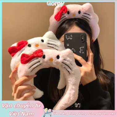 Băng đô rộng sang trọng nơ đỏ Kitty - Phụ kiện tóc đẹp, giá ưu đãi 44.000₫