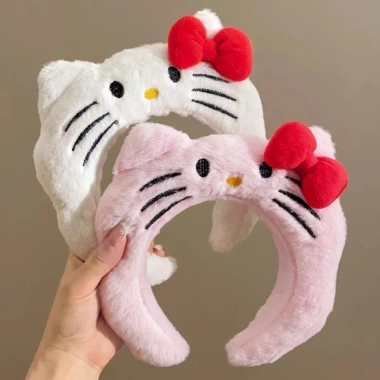 Băng đô rộng sang trọng nơ đỏ Kitty - Phụ kiện tóc đẹp, giá ưu đãi 44.000₫ 6