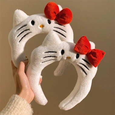 Băng đô rộng sang trọng nơ đỏ Kitty - Phụ kiện tóc đẹp, giá ưu đãi 44.000₫ 8