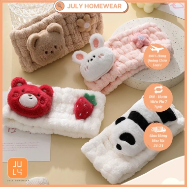 Băng đô rửa mặt hình thú nhung san hô JULYHOMEWEAR – Giá ưu đãi 79.000 VND