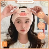 Băng đô rửa mặt tẩy trang hình lợn nhung san hô cao cấp JULYHOMEWEAR - 79.000đ