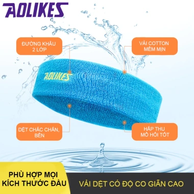 Băng Đô Thể Thao AOLIKES A-2.108 Chặn Mồ Hôi Đầu Giá 35.000 VND Thoáng Mát và Bám Chắc 3