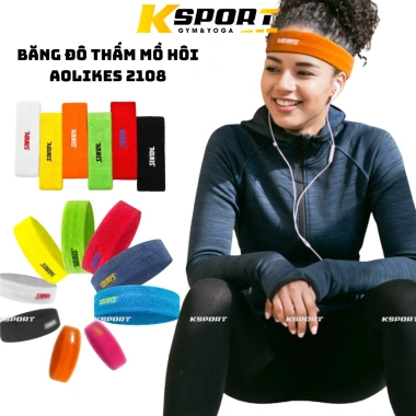 Băng Đô Thể Thao Aolikes AL2.108 - Thấm Mồ Hôi, Thoáng Khí, Dùng Cho Yoga, Gym, Chạy Bộ, Tennis - Giá Ưu Đãi 35.000 VND