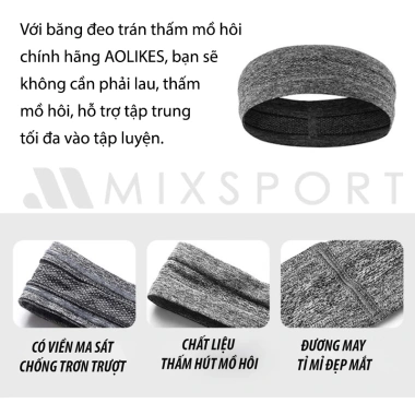 Băng Đô Thể Thao AOLIKES Headband Thấm Hút Mồ Hôi, Chống Trượt Khi Tập Gym & Yoga - Giá 52.500₫ (Giá gốc 63.525₫)