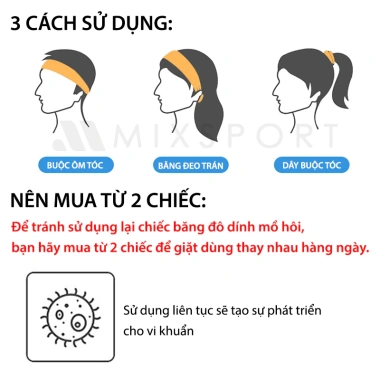 Băng Đô Thể Thao AOLIKES Headband Thấm Hút Mồ Hôi, Chống Trượt Khi Tập Gym & Yoga - Giá 52.500₫ (Giá gốc 63.525₫)