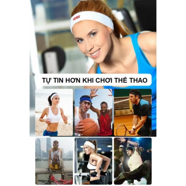 Băng Đô Thể Thao Cotton Thấm Hút Mồ Hôi - Dùng cho Gym, Yoga, Chạy Bộ AOLIKES 2.108