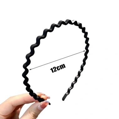Băng đô thể thao đen chống trượt - Kẹp tóc an toàn cho chạy bộ, tập gym, mọi tóc
